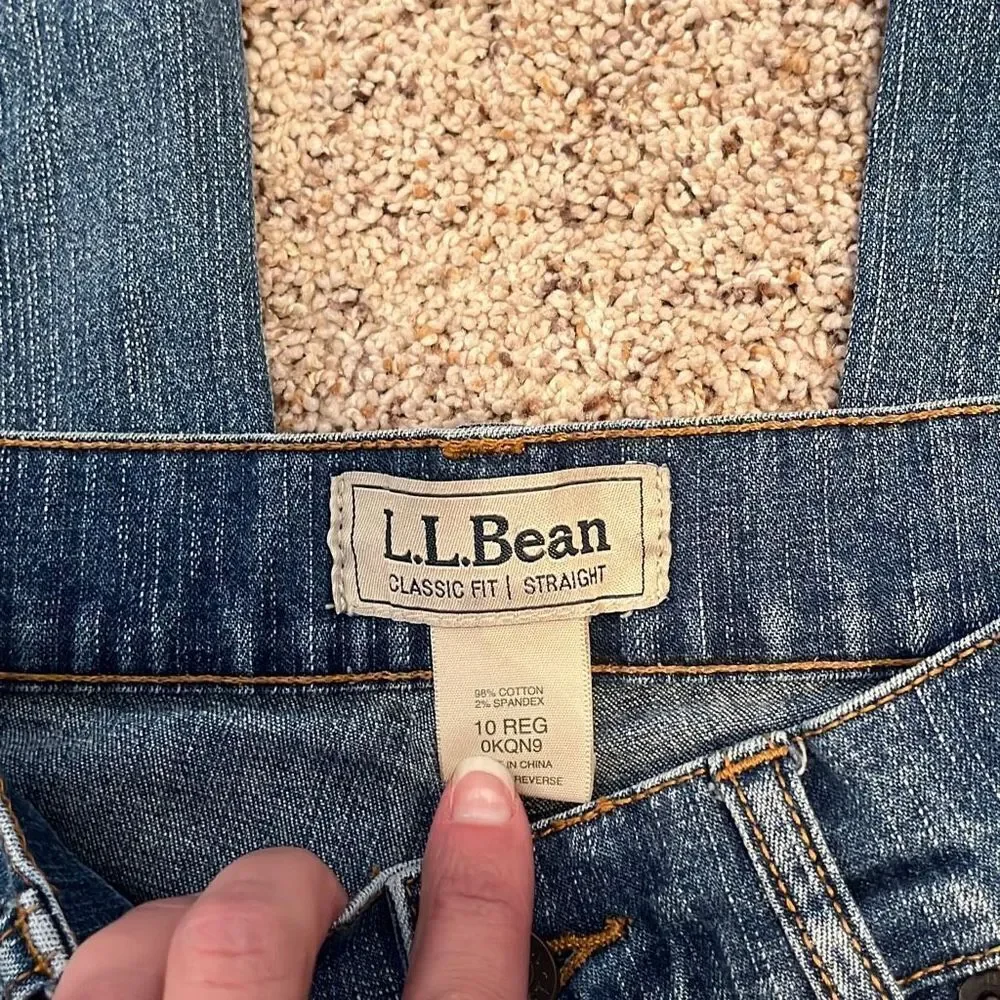 L.L. Bean Ladies Classic‎ Straight Leg Jeans Size 10
